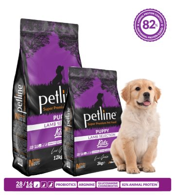 PETLINE KIDS | SUPER PREMIUM PUPPY FOOD with LAMB Selection (3 kg)