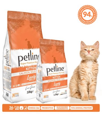 PETLINE LOVELY | SUPER PREMIUM KITTEN FOOD with SALMON Selection (1,5 kg)
