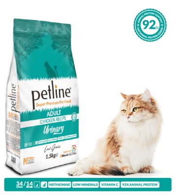 PETLINE URINARY | SUPER PREMIUM ADULT CAT FOOD with CHICKEN Selection (1,5 kg)
