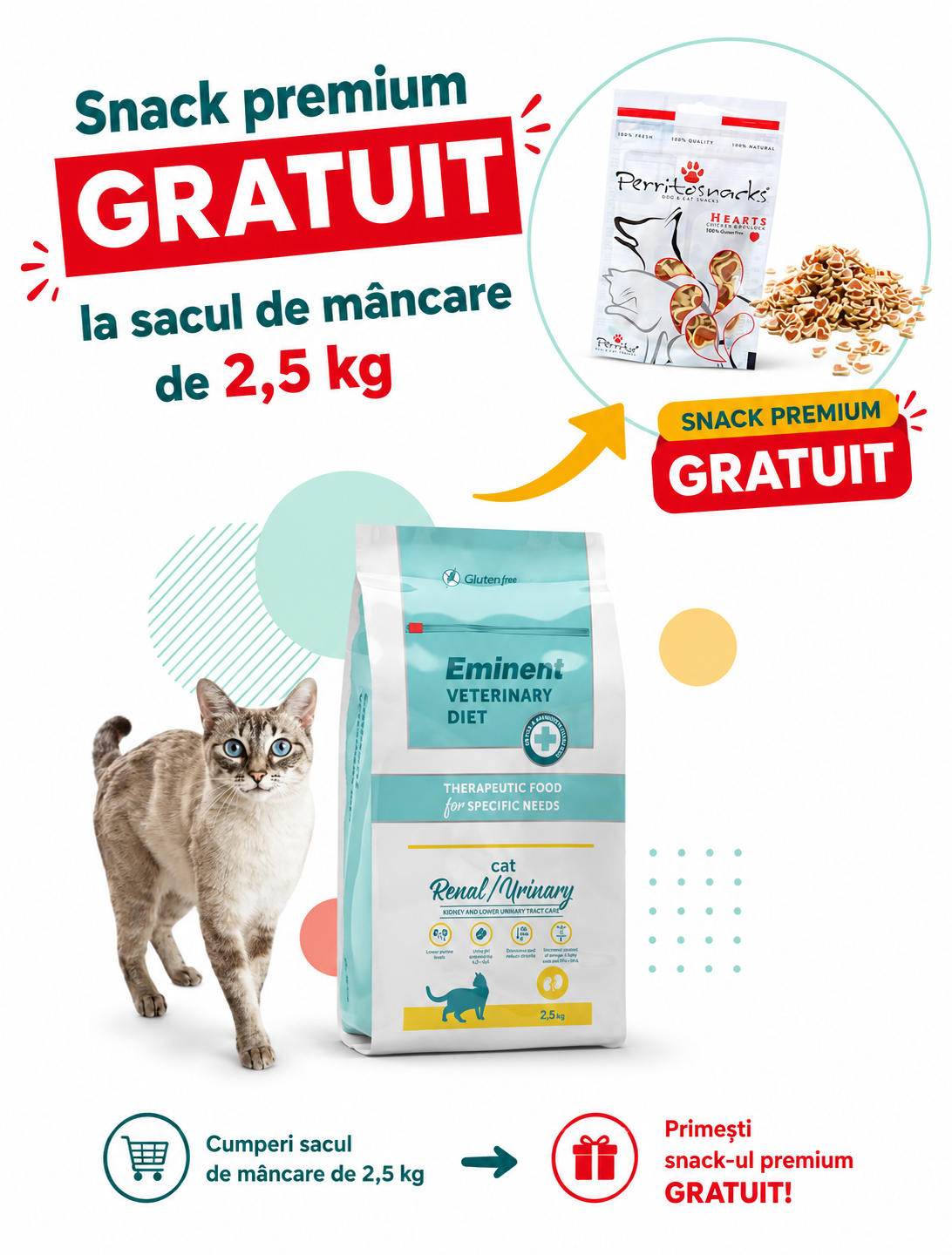 EMINENT VETERINARY DIET CAT | RENAL, URINARY 2,5 kg