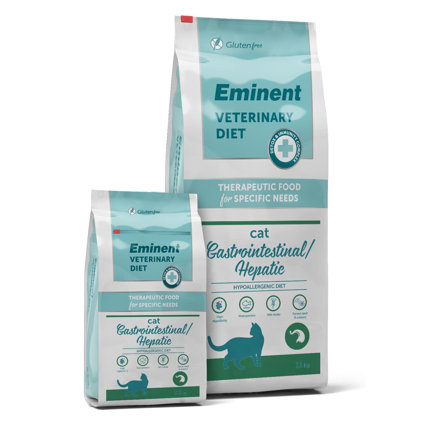 EMINENT VETERINARY DIET CAT | GASTROINTESTINAL, HEPATIC, HYPOALLERGENIC 2,5 kg - imagine 2